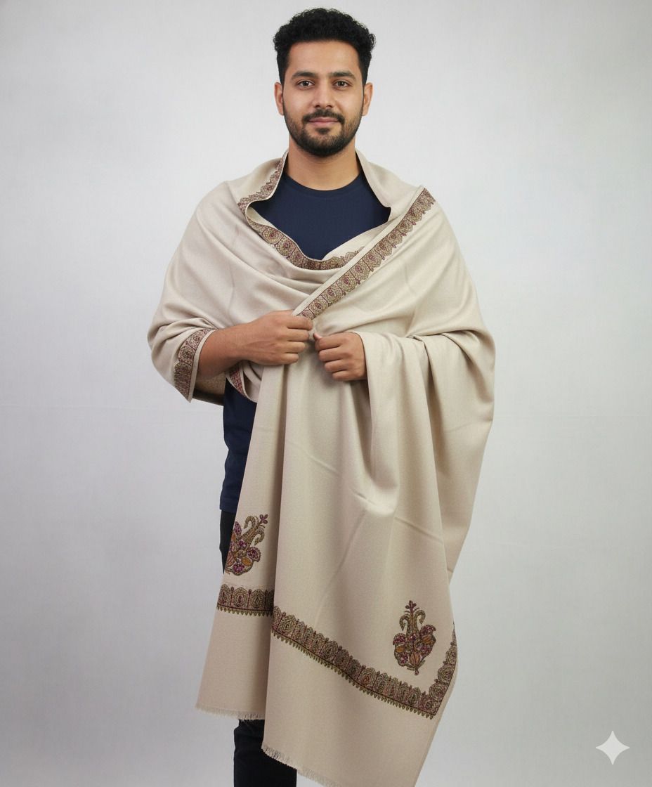 KAVIM Wool Embroidered Men Shawl-picture-21