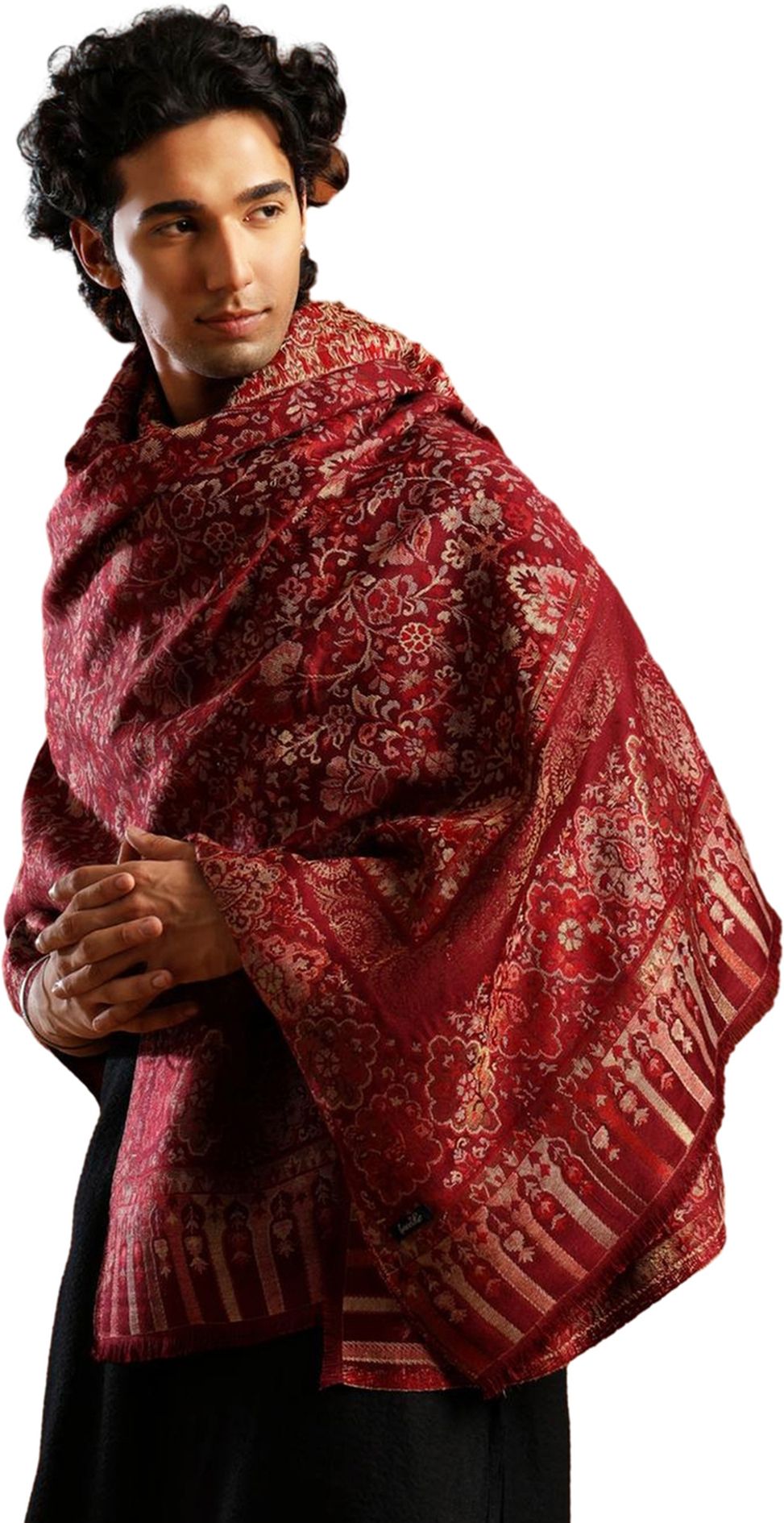 Tweedle Acrylic Embellished Men Shawl-picture-28