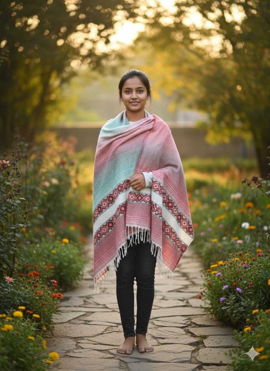 SR Collection Wool Striped Men, Women Shawl-picture-24