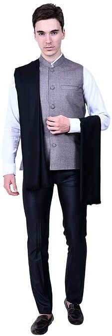 Kashmiri Thead Wool Self Design Men Shawl-picture-36