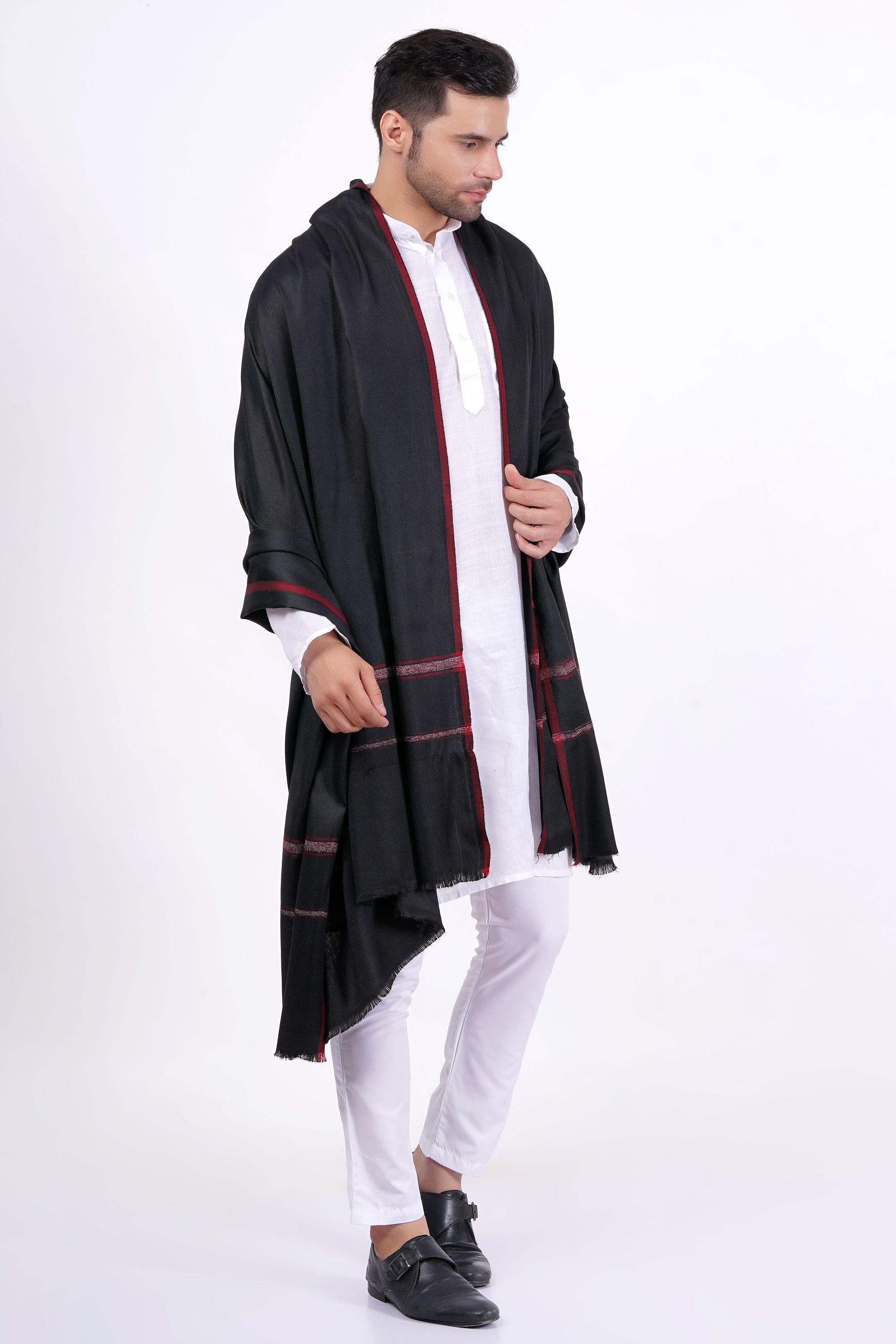 KAVIM Wool Solid Men Shawl-picture-11