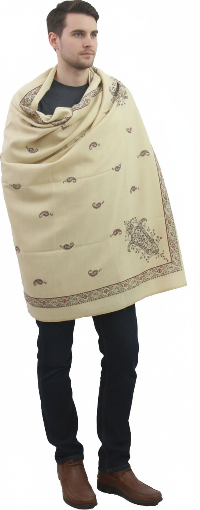 KAVIM Wool Printed Men Shawl-picture-15