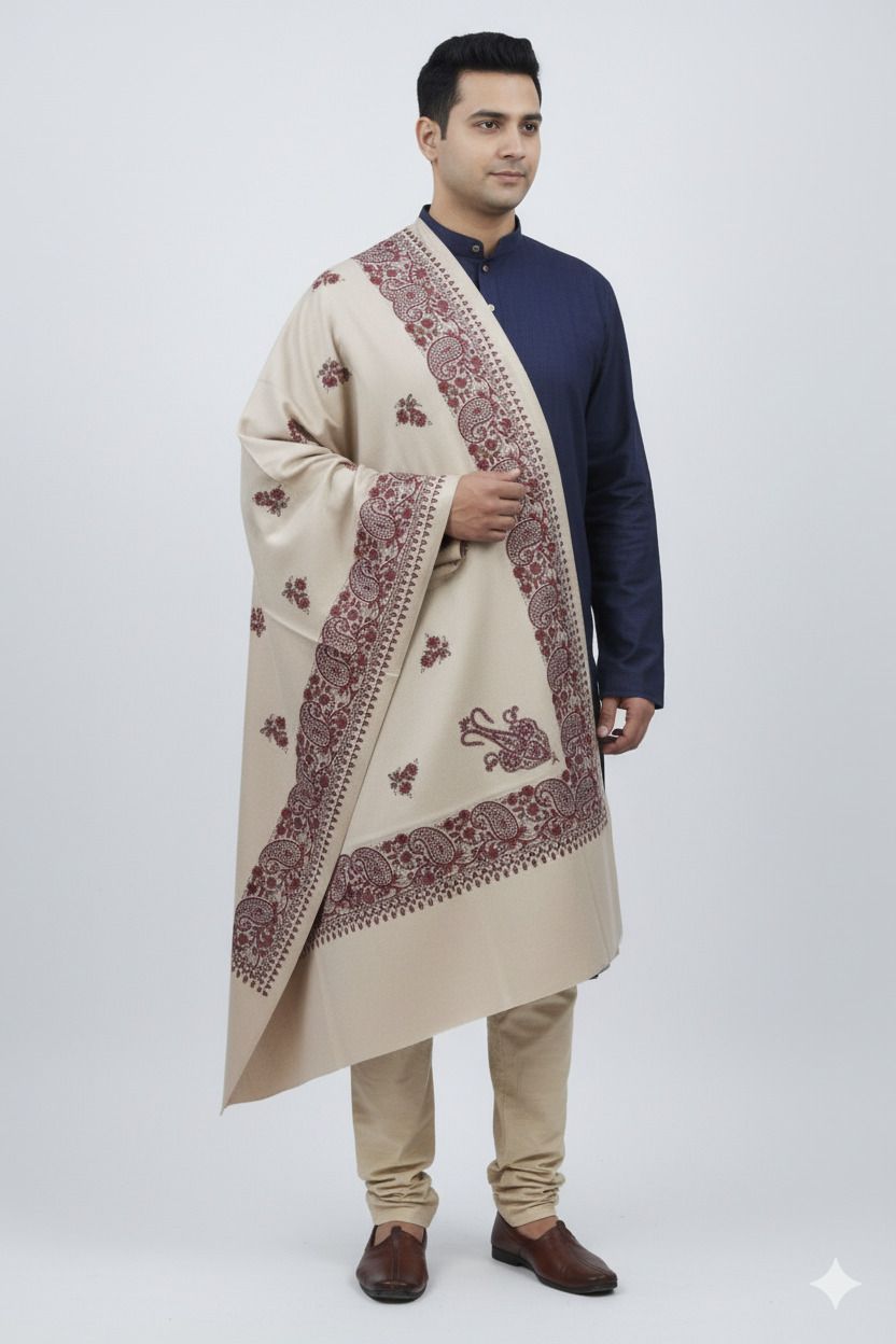 KAVIM Wool Printed Men Shawl-picture-13