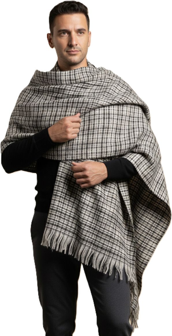 Kriti Wool Checkered Men Shawl-picture-48