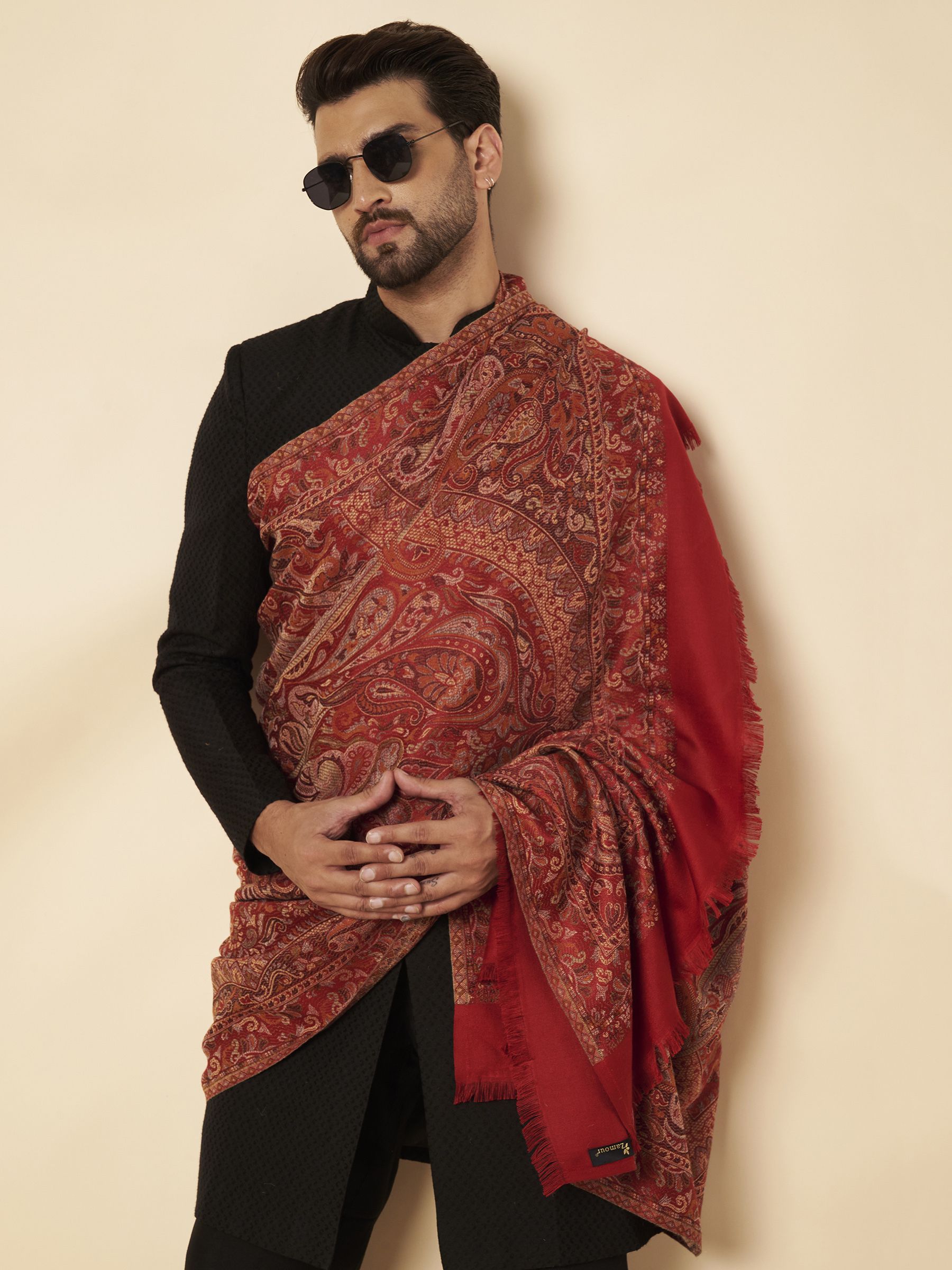 Zamour Acrylic Woven Men Shawl-picture-22