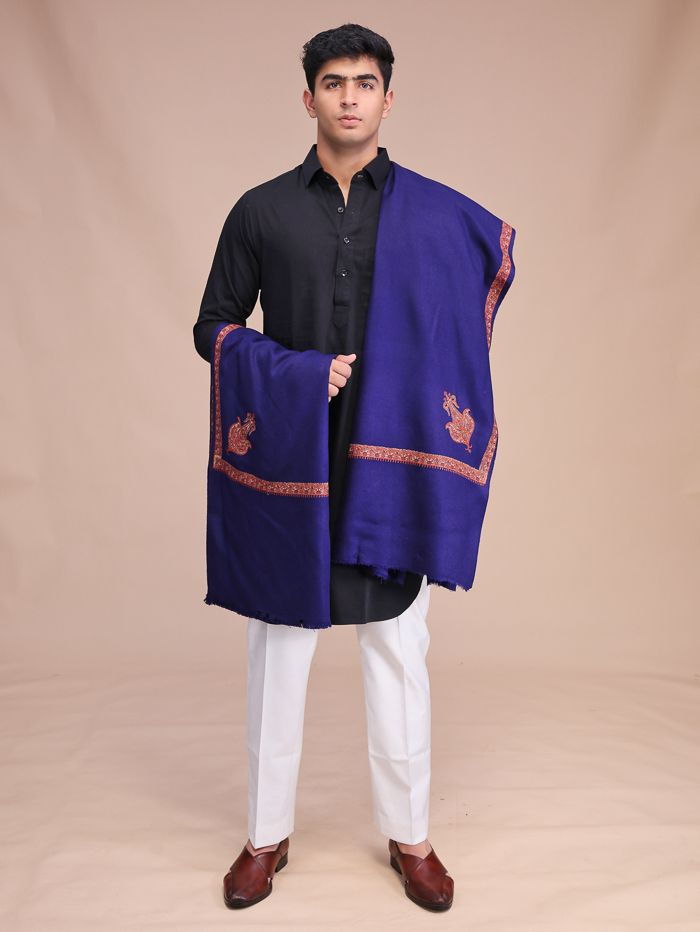 swi stylish Wool Embroidered Men Shawl-picture-15