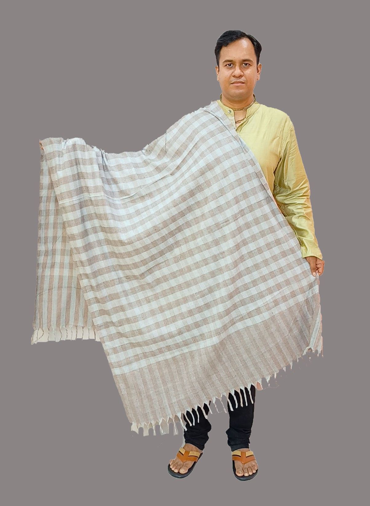 Vrinde Wool Checkered Men, Women Shawl-picture-12