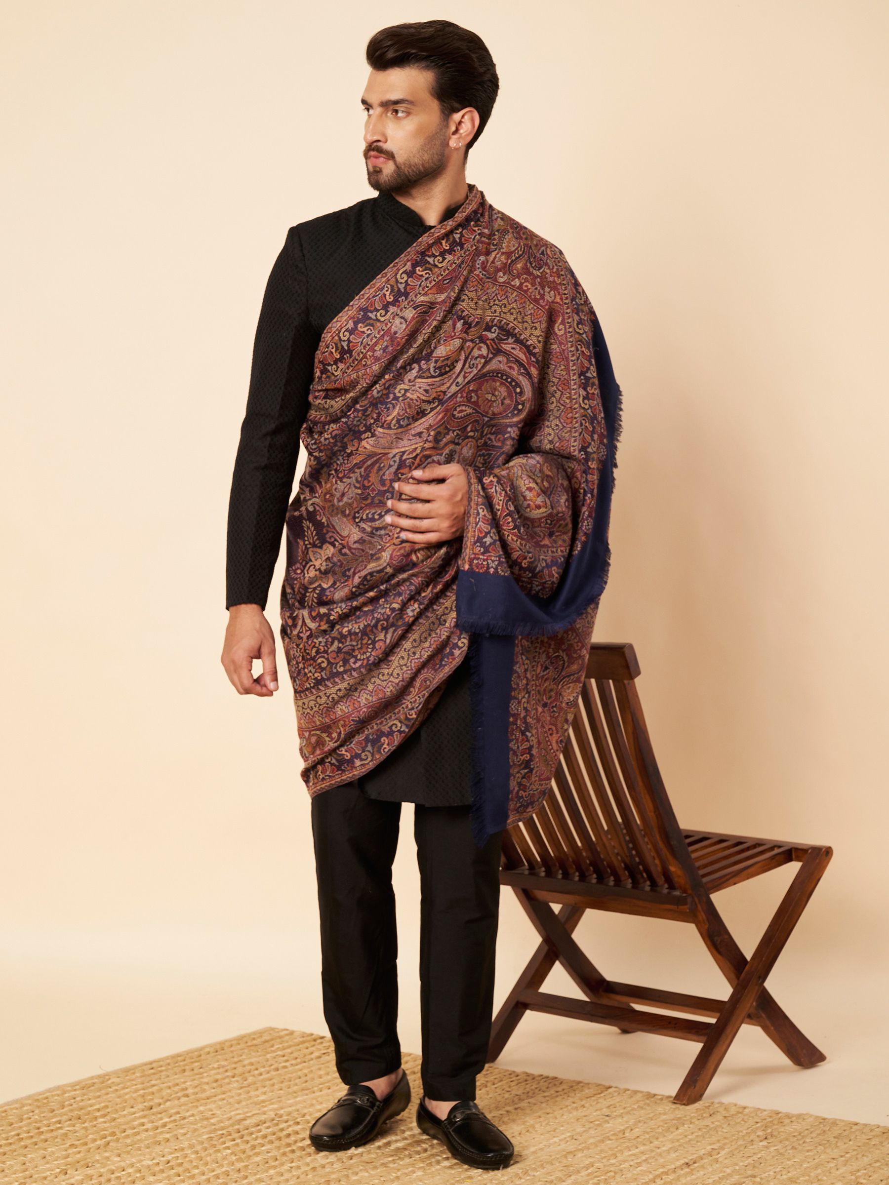 Zamour Acrylic Woven Men Shawl-picture-18