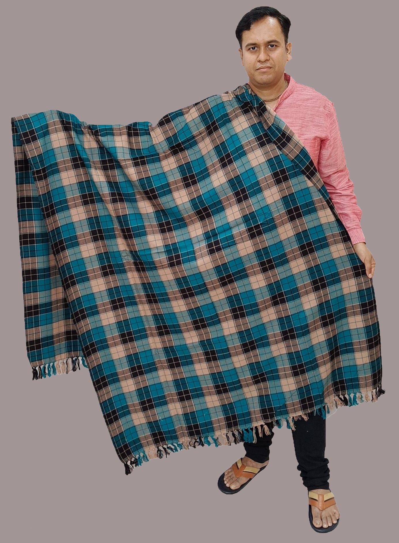 Vrinde Wool Checkered Men Shawl-picture-28