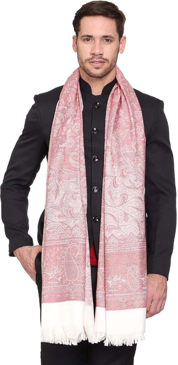 Kashmiri Thead Pashmina Self Design Men Shawl-picture-25