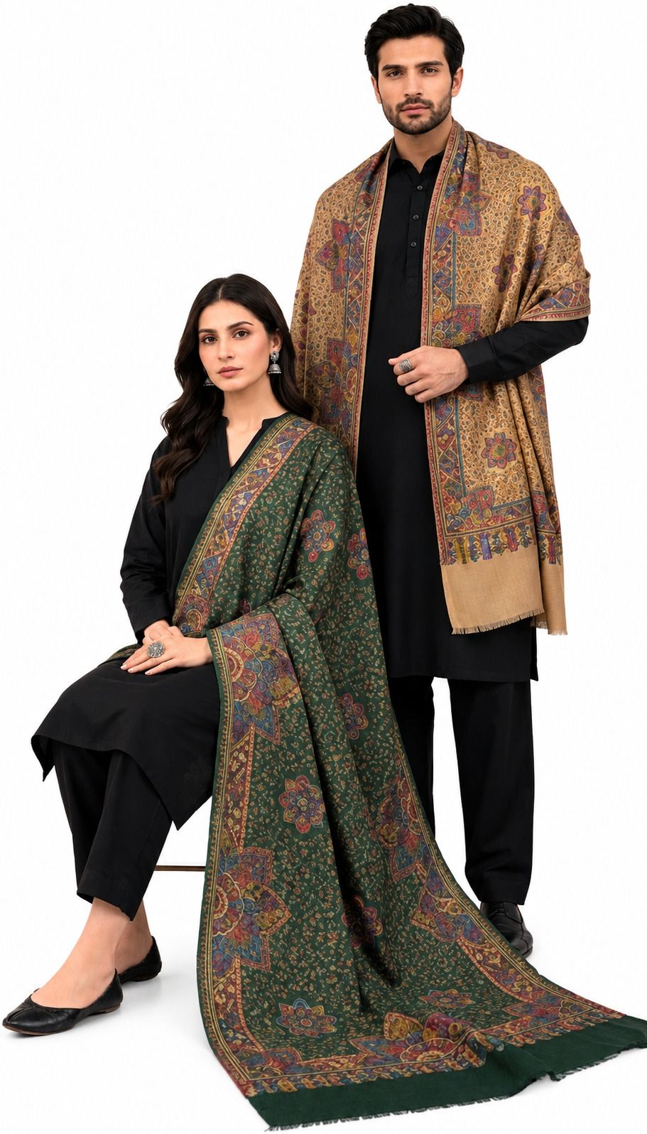 THEKAPDAKART Pashmina Floral Print Men, Women Shawl-picture-23