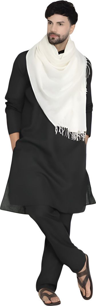 Collective Stitch Cotton Solid Men Shawl