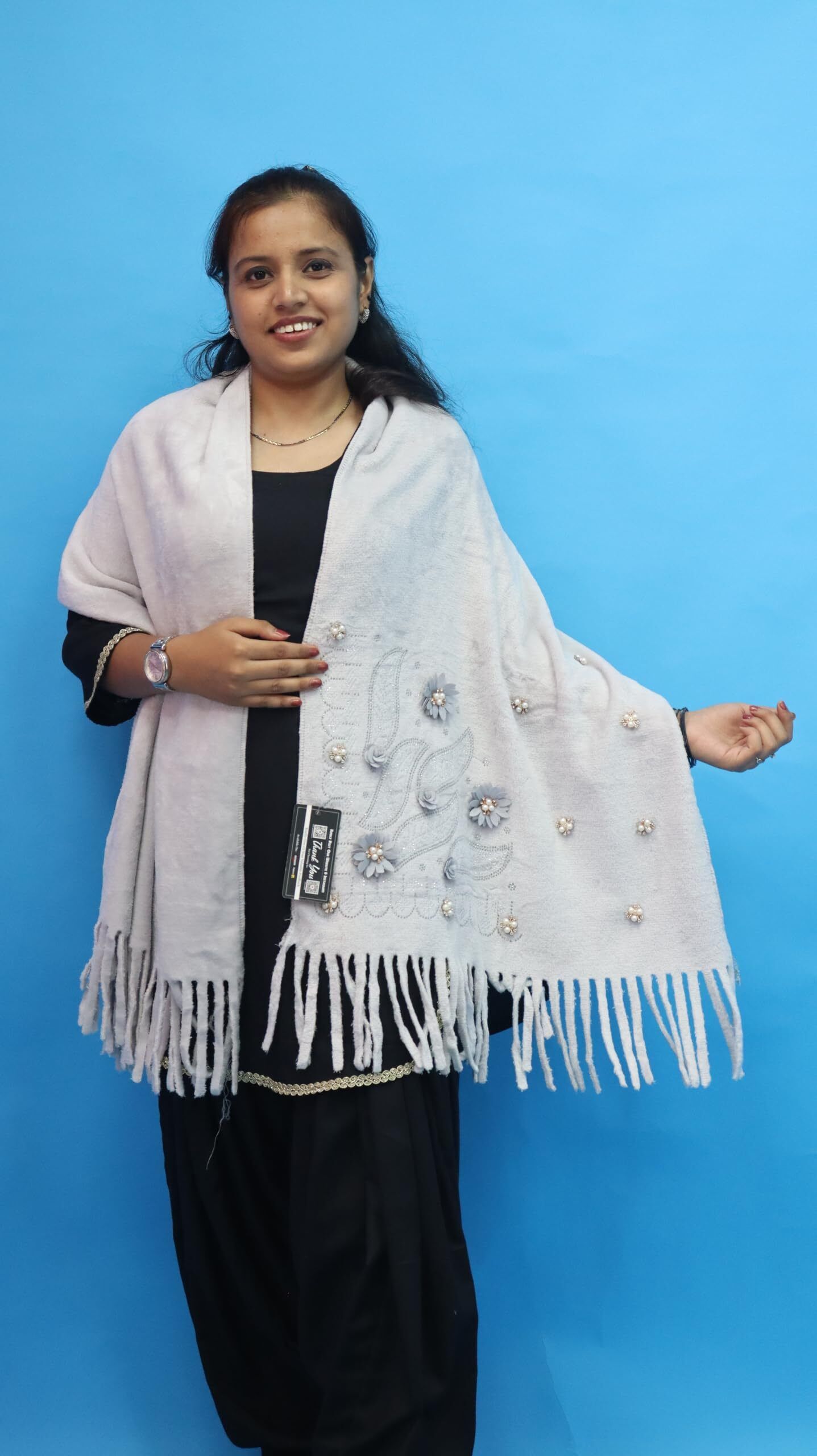Pick Ur Needs Wool Embroidered Women Shawl-picture-28