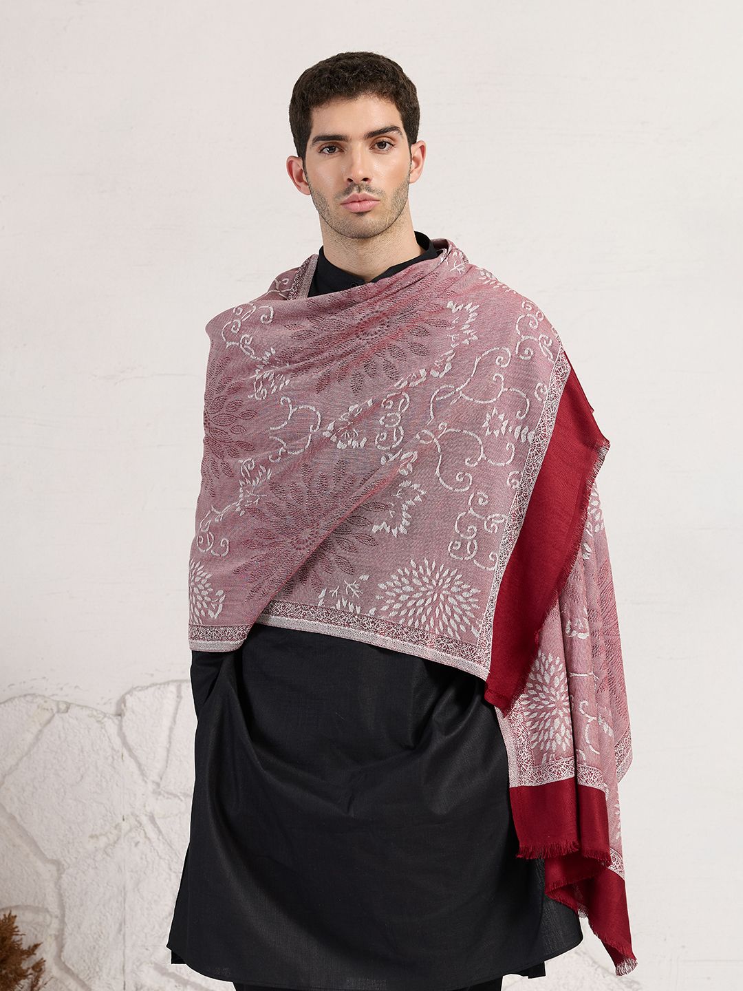 GREEN AGRITECH Viscose, Pashmina Woven, Self Design Men Shawl-image-41