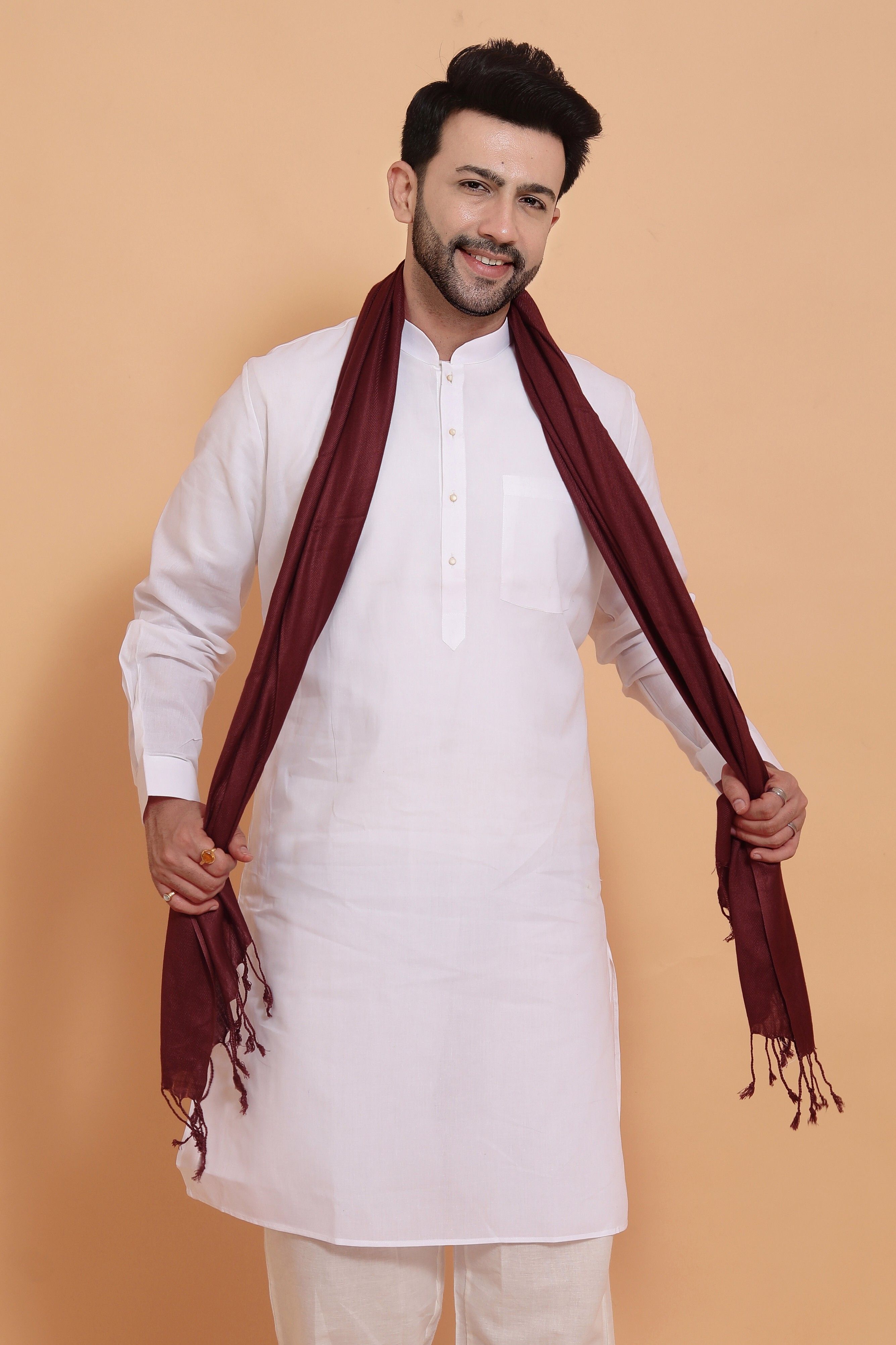 HouseOfCommon Viscose Solid Men Shawl-picture-15