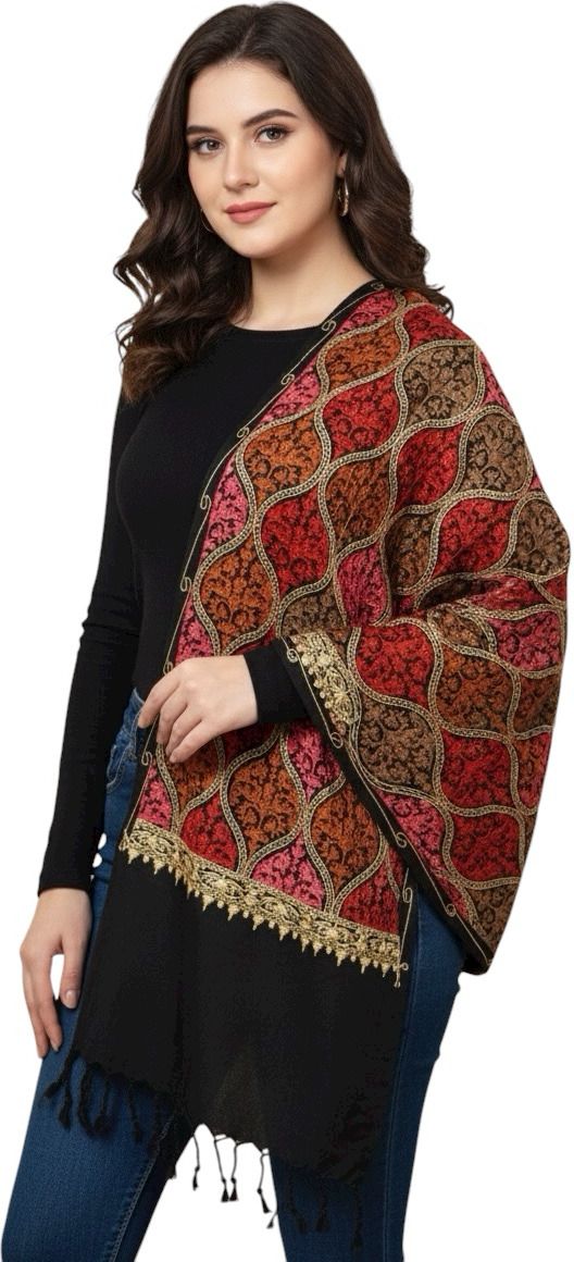 Fancy duppatta house Pashmina Embroidered, Embellished Women, Men Shawl-picture-44