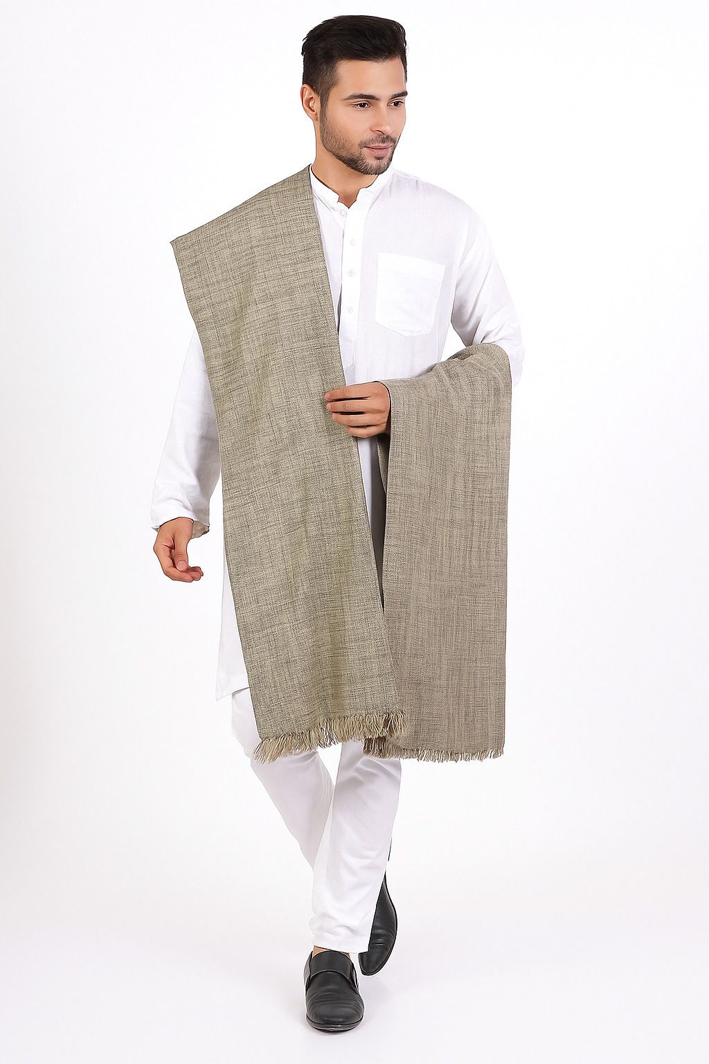 Vrinde Wool Woven Men Shawl-image-16