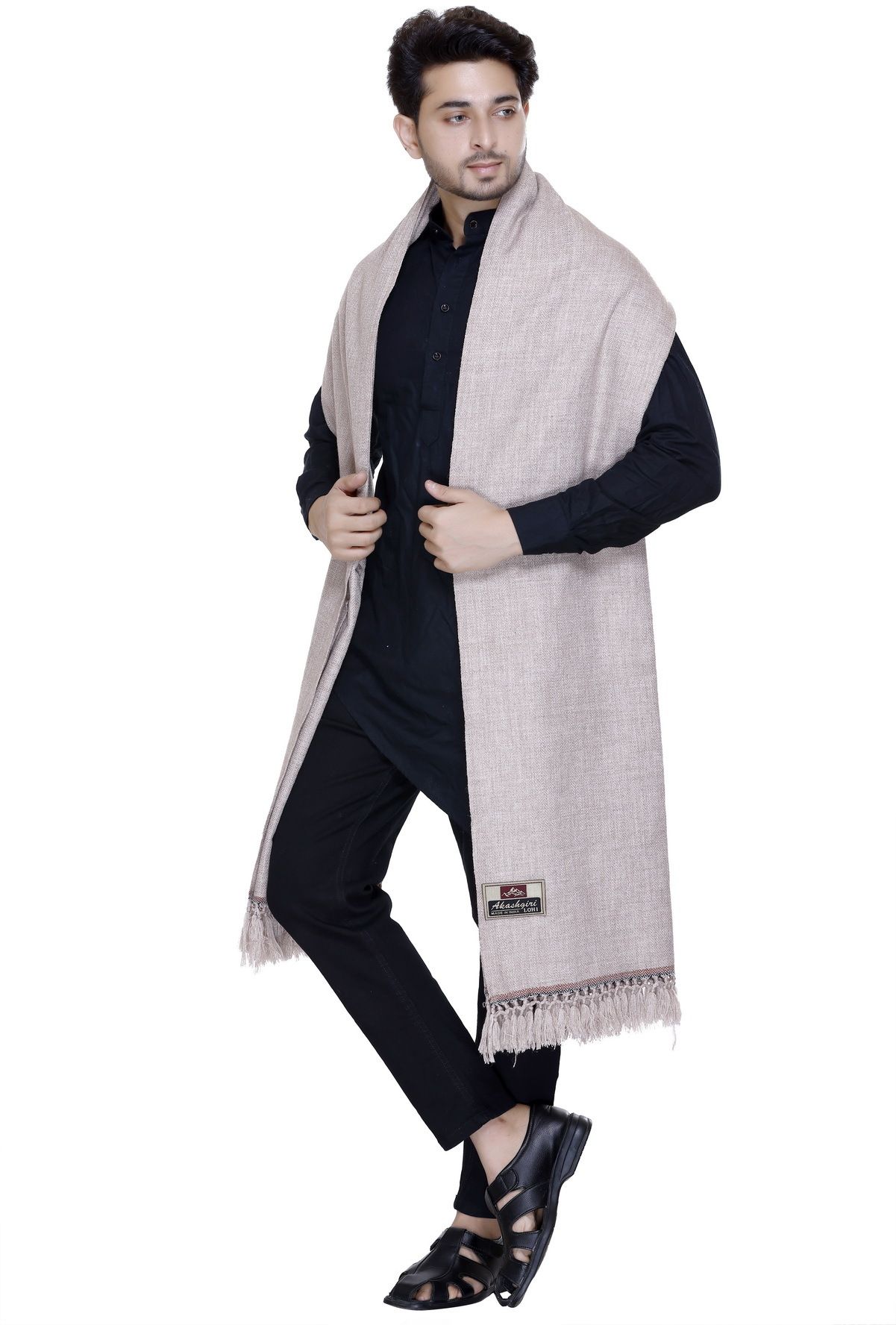 MANBHAV Acrylic Checkered Men Shawl-image-26