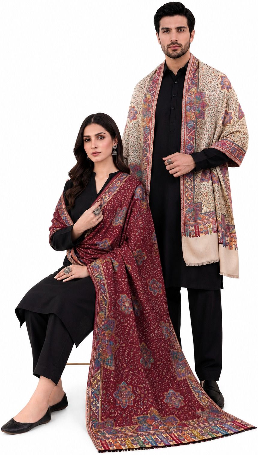 THEKAPDAKART Pashmina Floral Print Men, Women Shawl-picture-23