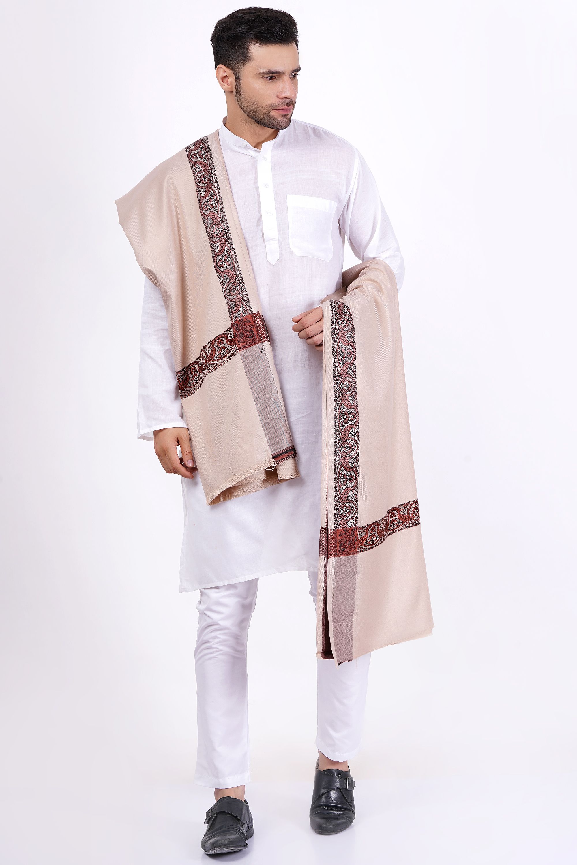 KAVIM Wool Printed Men Shawl-picture-17