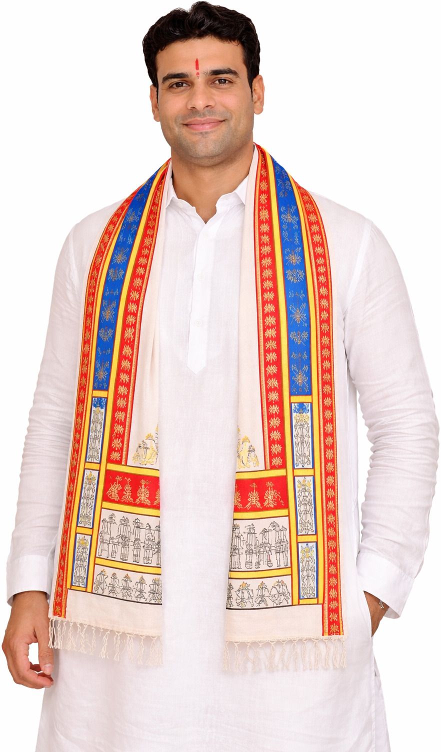 JHCR Tussar Silk Printed Men, Women Shawl-picture-40
