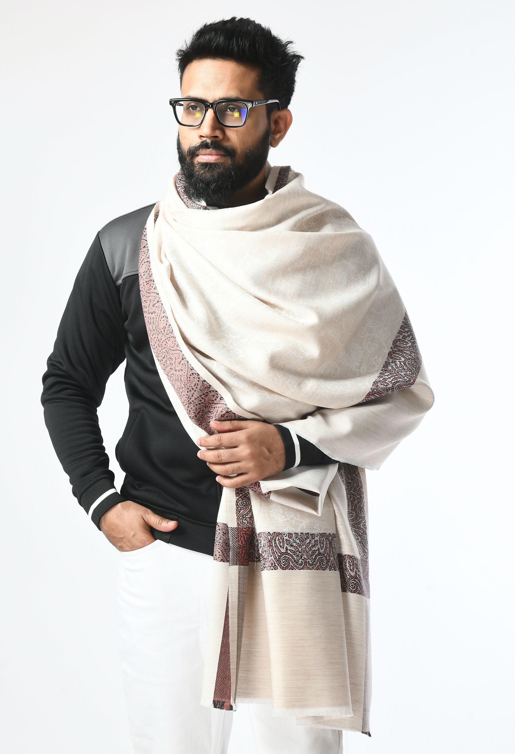 manra Wool Printed Men Shawl-picture-10
