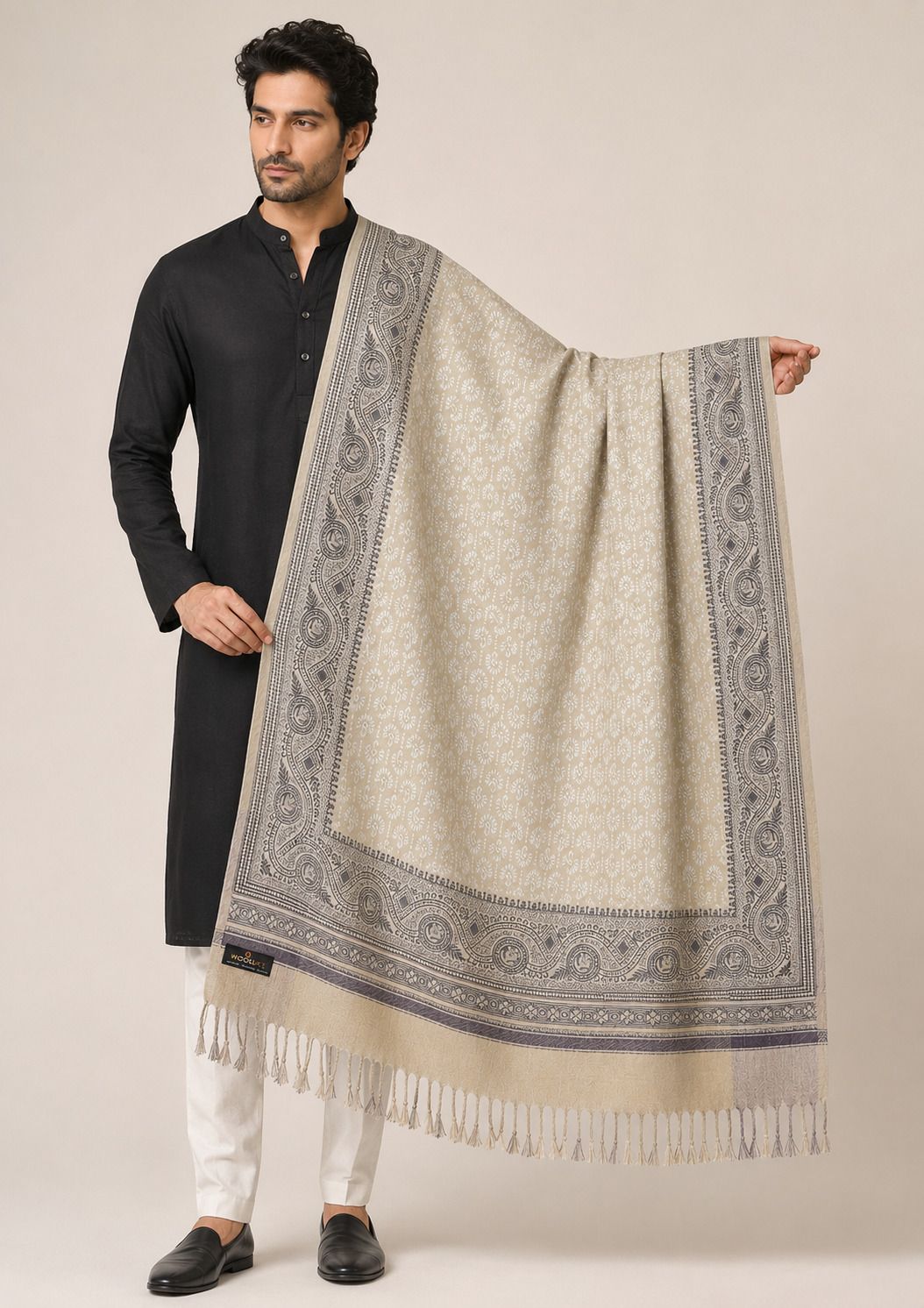 Noorfabric Poly Wool Printed Men Shawl-picture-37