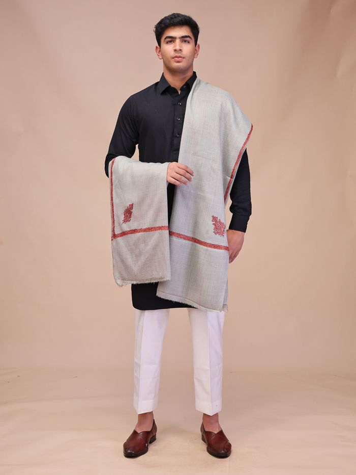 swi stylish Wool Embroidered Men Shawl-picture-11