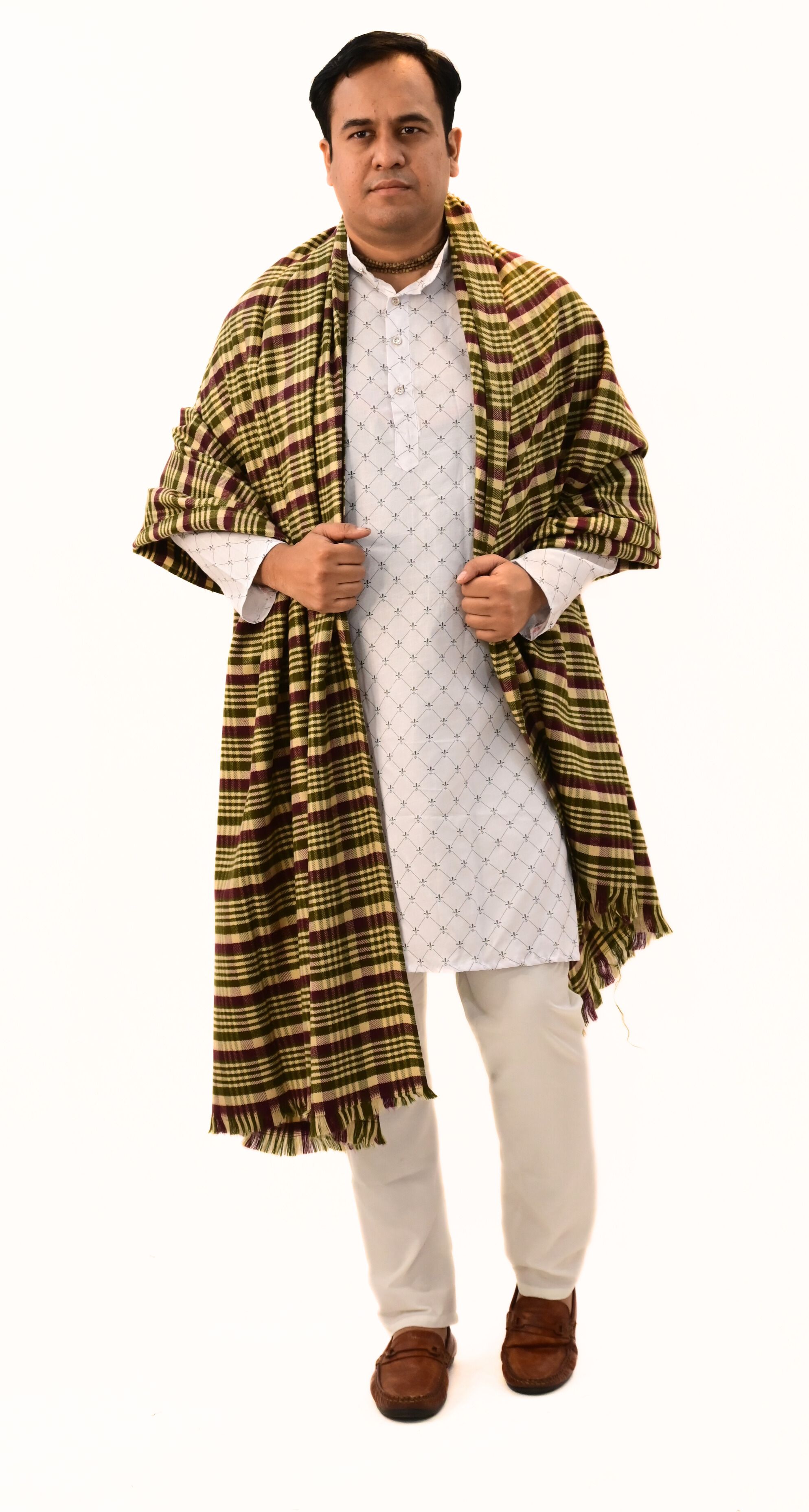 Vrinde Wool Checkered Men Shawl-picture-32