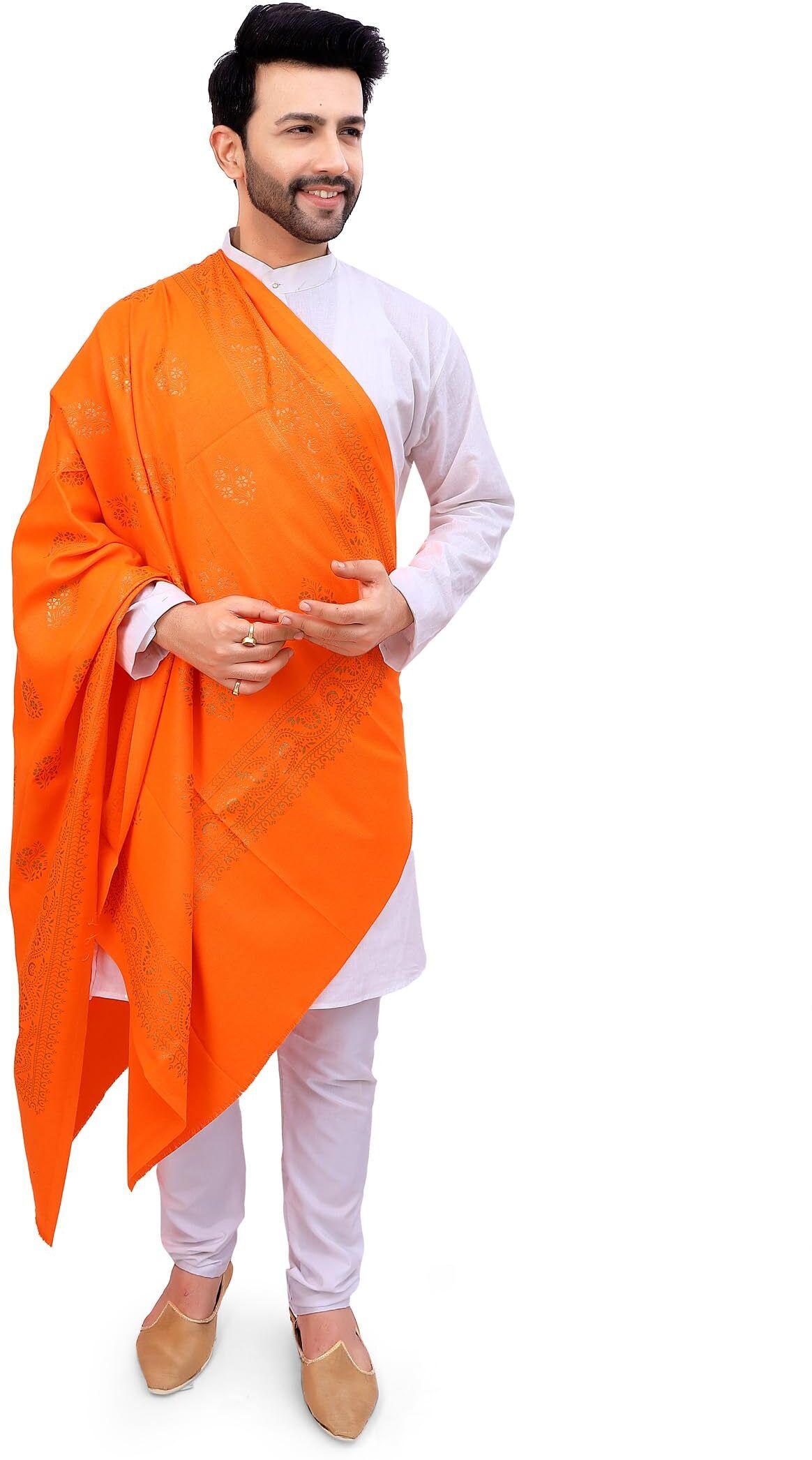 PRIYAKANT SAFAWALA Polyester Printed Men Shawl-picture-11