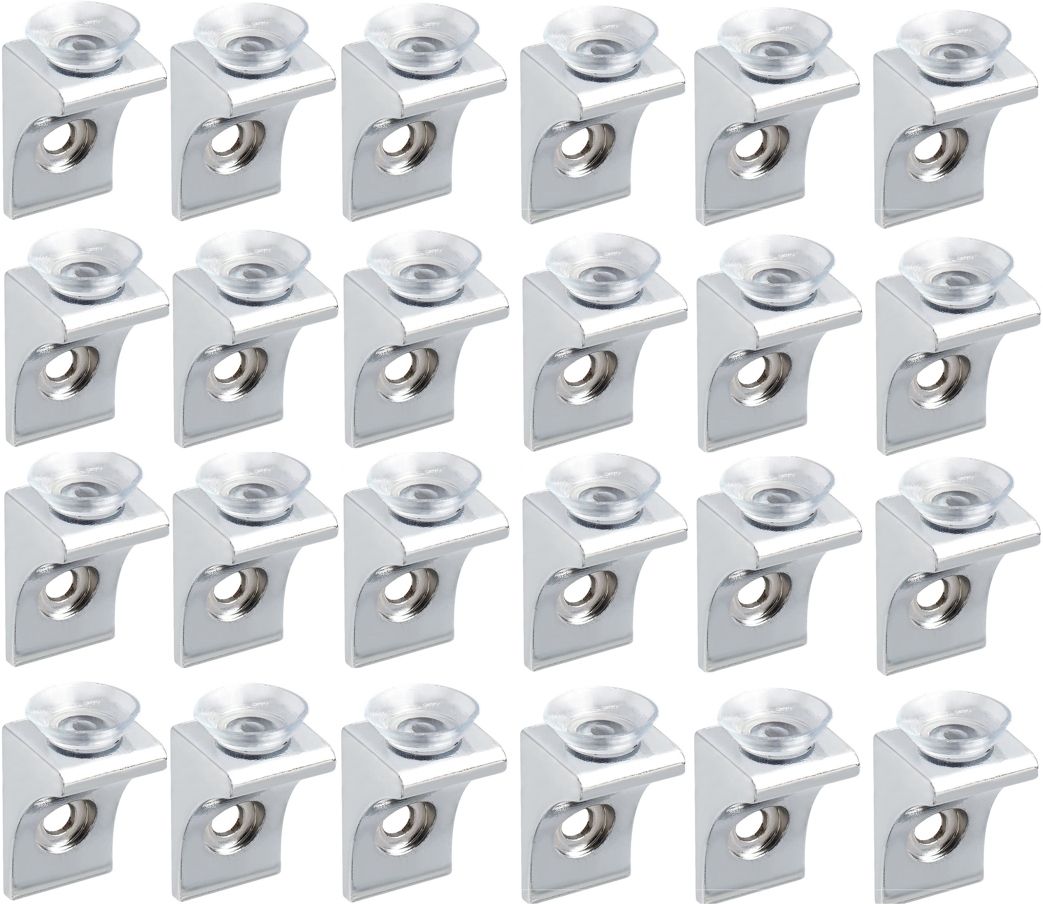 Alu. Glass Shelf Support Mounting Brace Fixing Pegs Supports, holder Cup for Glass Shelves,Cabinet Display, (PACK OF 24) Shelf Bracket-image-48