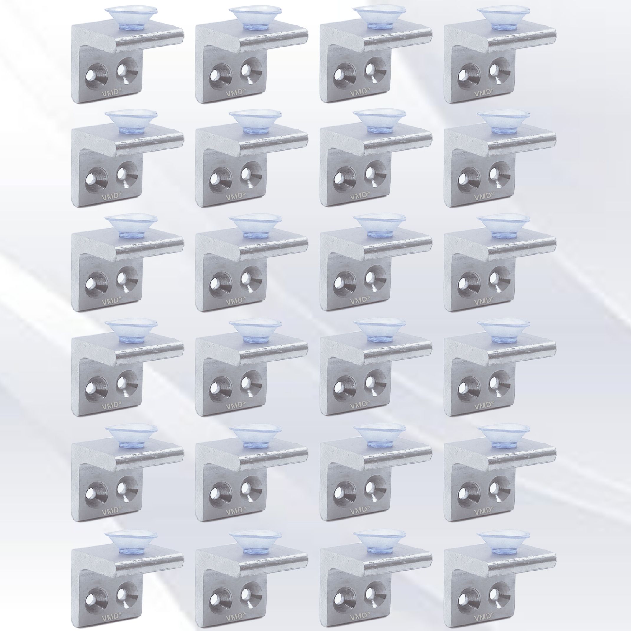 vmd S.S (5 mm) Glass Shelf Brackets (MATT) Mounting, Fixing Pegs Supports,holder, L bet, Cup for Glass Shelves,Cabinet Display, (PACK OF 24) Shelf Bracket-picture-5