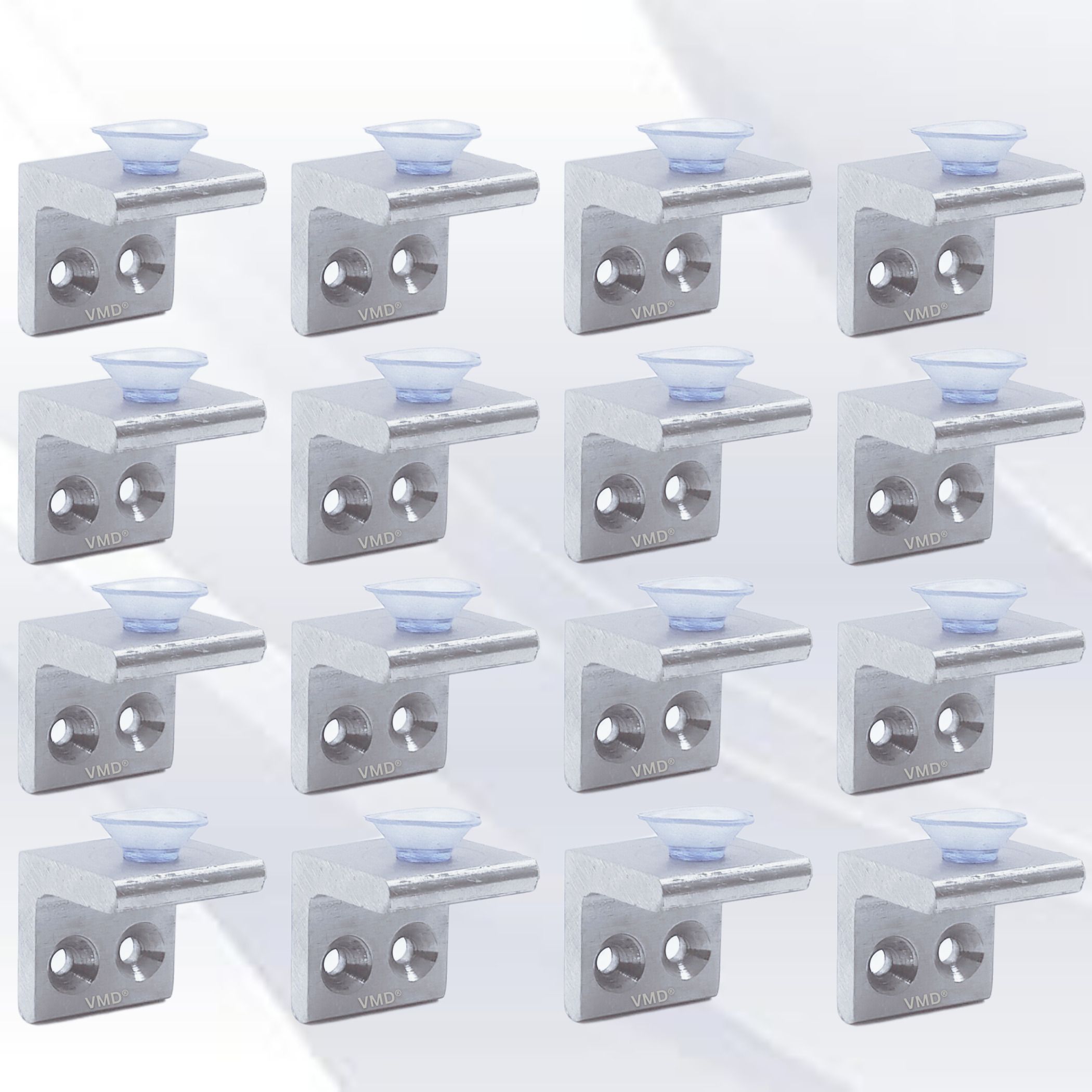 vmd S.S (5 mm) Glass Shelf support (MATT) Mounting, Fixing Pegs Brackets,holder, L bet, Cup for Glass Shelves,Cabinet Display, (PACK OF 16) Shelf Bracket-picture-12