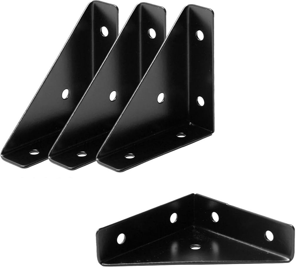serplex Four Piece Corner Shelf Support Bracket Set For Home Use 6 cm x 4 cm Shelf Bracket-picture-11