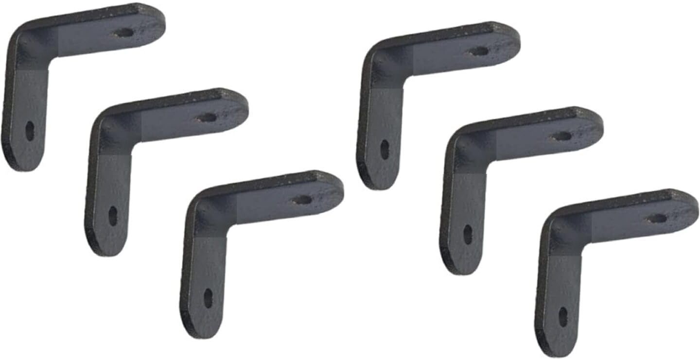 q1 beads 6 Pack Metal 1.5 x 1.5 inches Heavy Duty (3 mm) L Brackets Clamp 1.5 Inch Shelf Bracket-picture-24