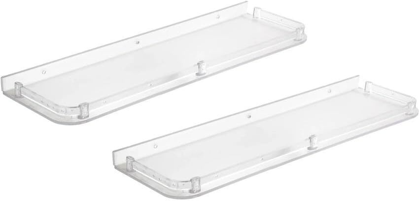 aquabath Unbreakable ABS Shelf 18' (Clear), Pack of 2, 18 Inch Shelf Bracket-picture-13