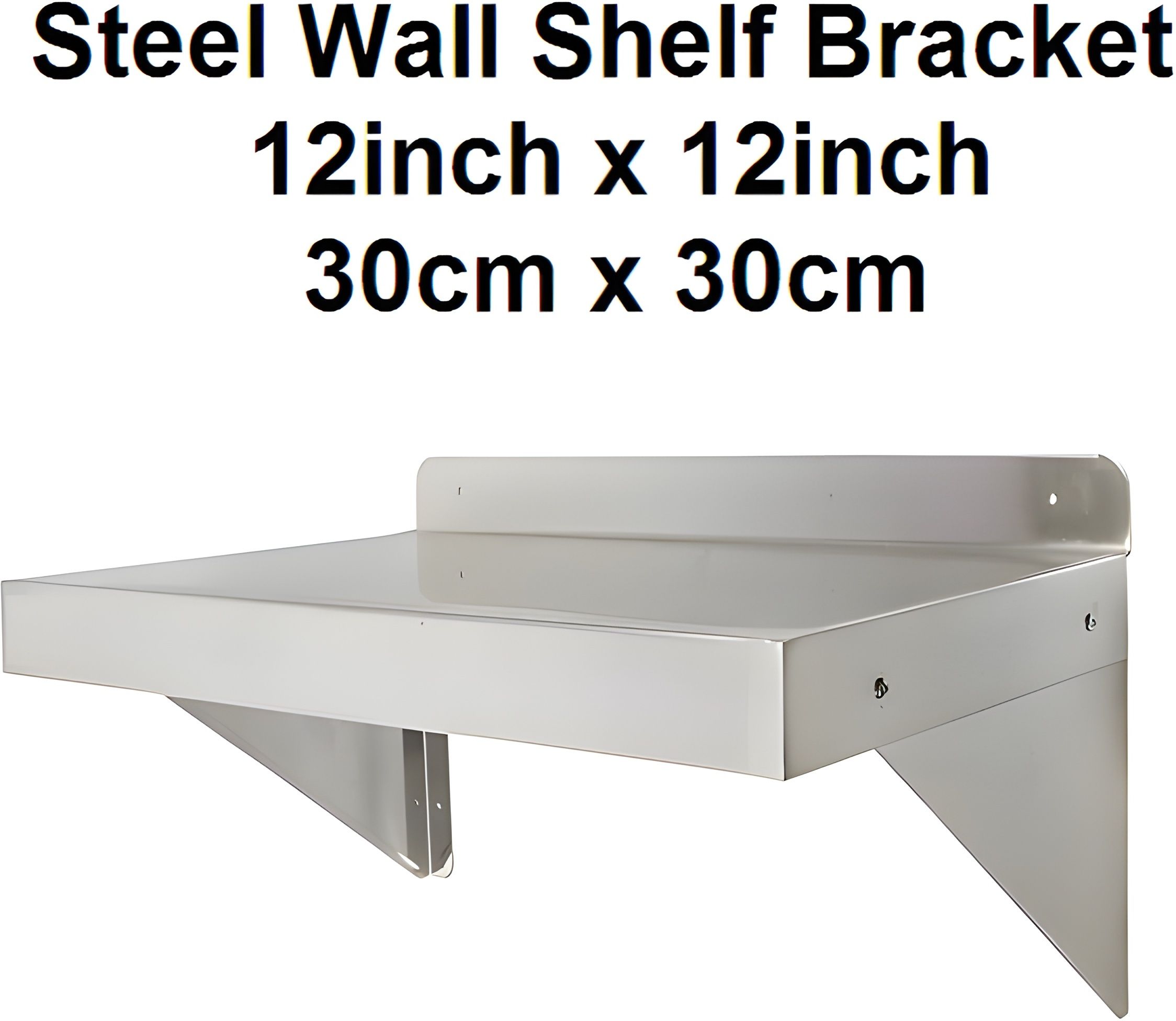 nexgrills 0114 Stainless Steel Wall Mount Shelf, 12inch x 12inch Shelf Bracket-picture-23