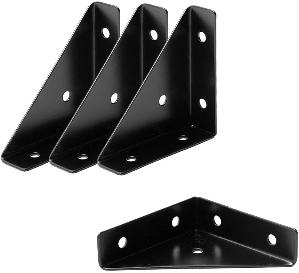 4pcs Corner Braces Steel Shelf Support Right Angle Bracket 6 cm x 4 cm Shelf Bracket-image-40