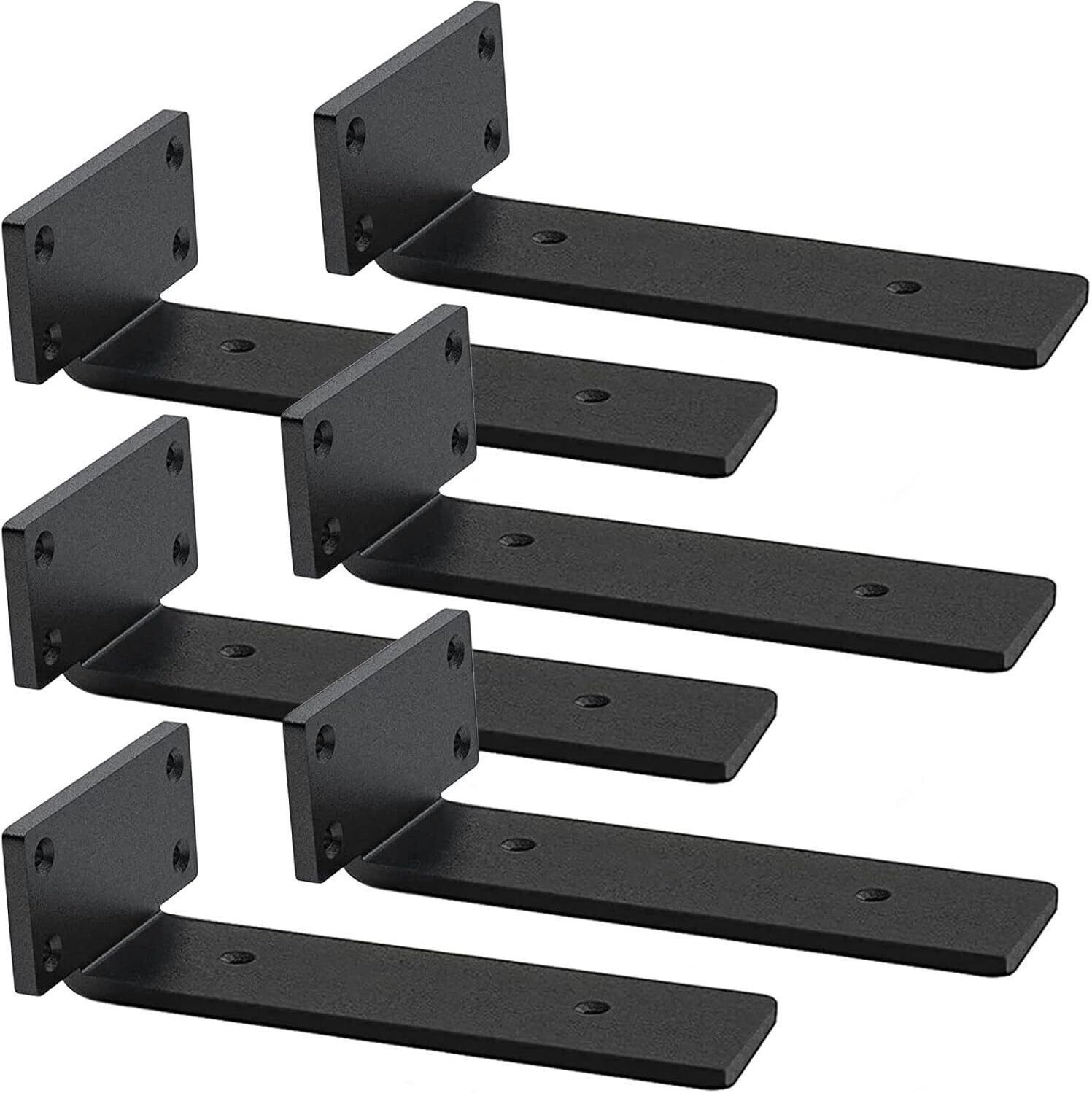 arjun impex Floating Shelf Bracket – Set of 6 L Brackets for Shelves & Wall Support 5 Inches Shelf Bracket-picture-27