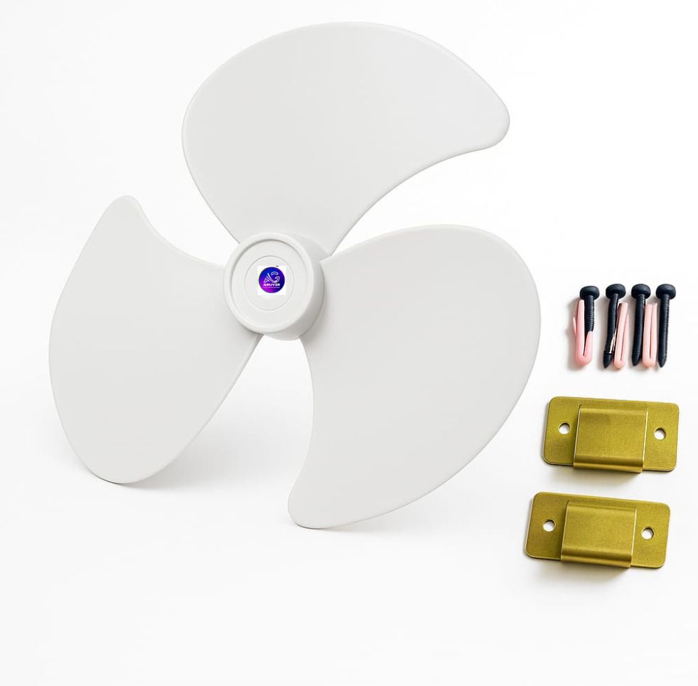 aruyir Wall Fan 3-Blade Set with Mount Clamp & Screws 4 Shelf Bracket-picture-1