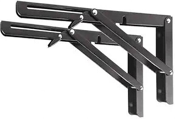 wallsenterprise Folding Shelf Brackets Heavy Duty Metal Wall Mounted Space Saving Bracket 30 CM Shelf Bracket-picture-13