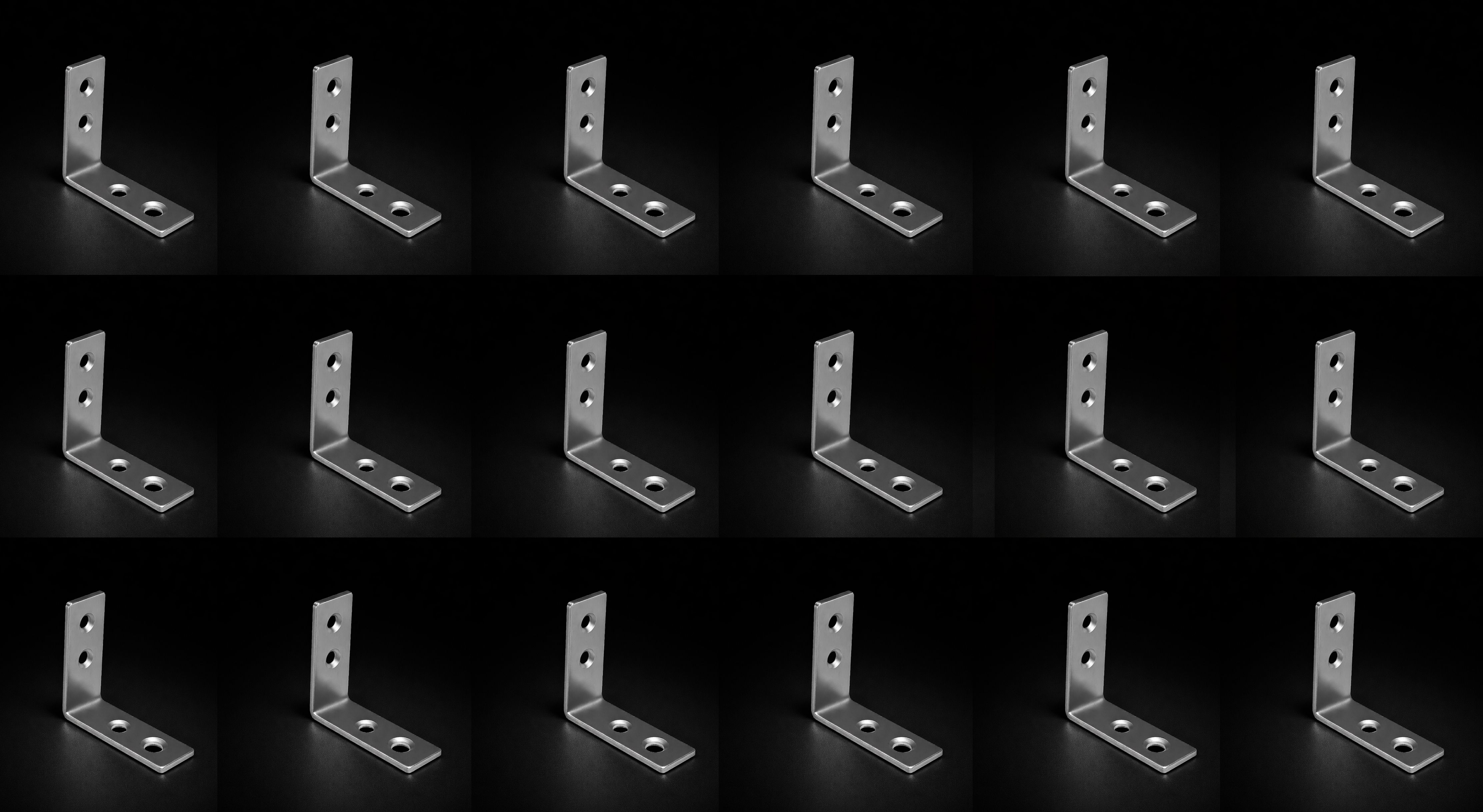 S.S L Patti Steel L-Shaped Support Angle/ L-Patti / L-Bracket 2inch pack of 18/ 2inchx2inch Shelf Bracket-image-12