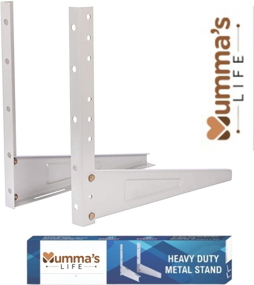 mumma's life Metal Wall Mounted Heavy Duty AC Outdoor Unit Stand White 127cm x 40.64cm Shelf Bracket-picture-27