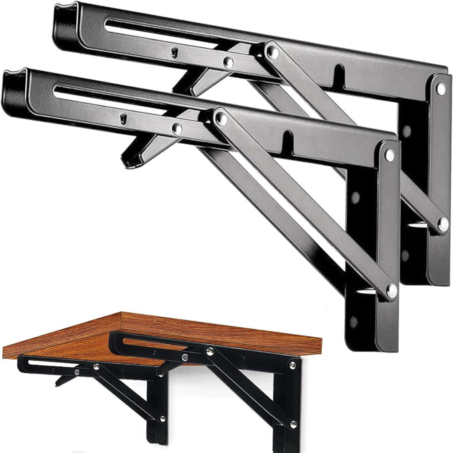 clefairy Heavy Duty Metal Collapsible Triangle Shelf Bracket 12 inch Shelf Bracket-picture-9