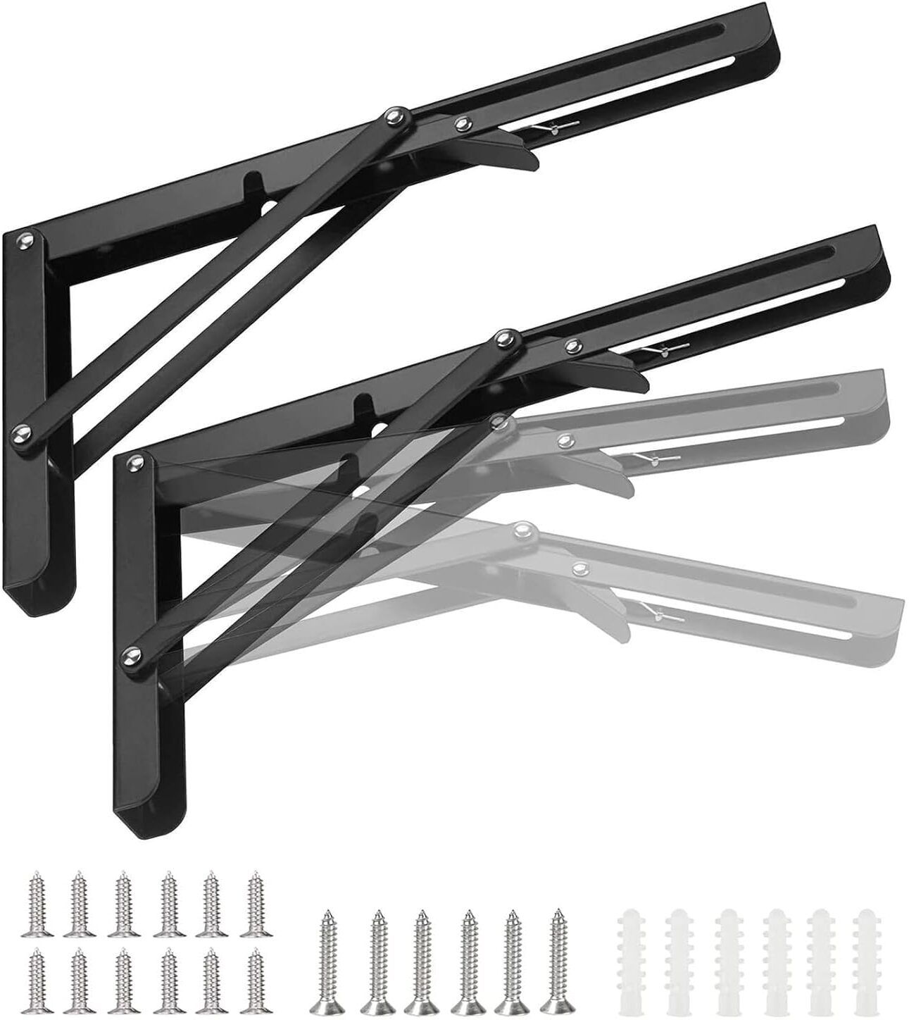 flea Heavy Duty Folding Shelf Brackets, Wall Mounted Space Saver, Table/bench Support 40CM Shelf Bracket-picture-29