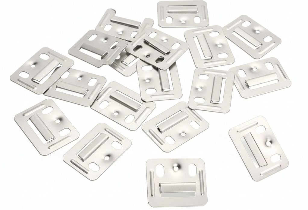 Galvanized Wall Panel Buckles Base Length: ~25 mm to 30 mm., Hook Height: ~5 mm to 8 mm, Width: ~15 mm to 20 mm. Shelf Bracket-image-33