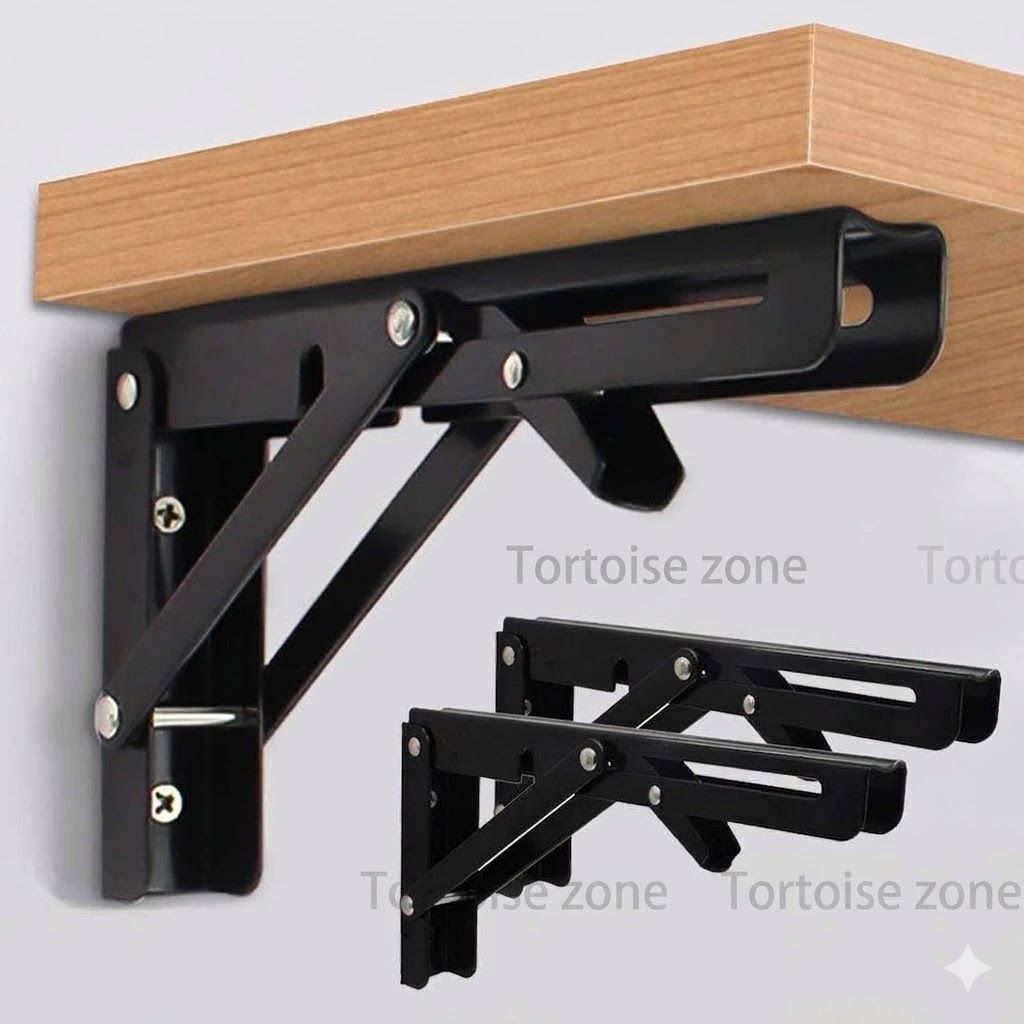 8 Inch Folding Shelf Brackets | Heavy Duty Collapsible Shelf Bracket 20 CM Shelf Bracket-image-5