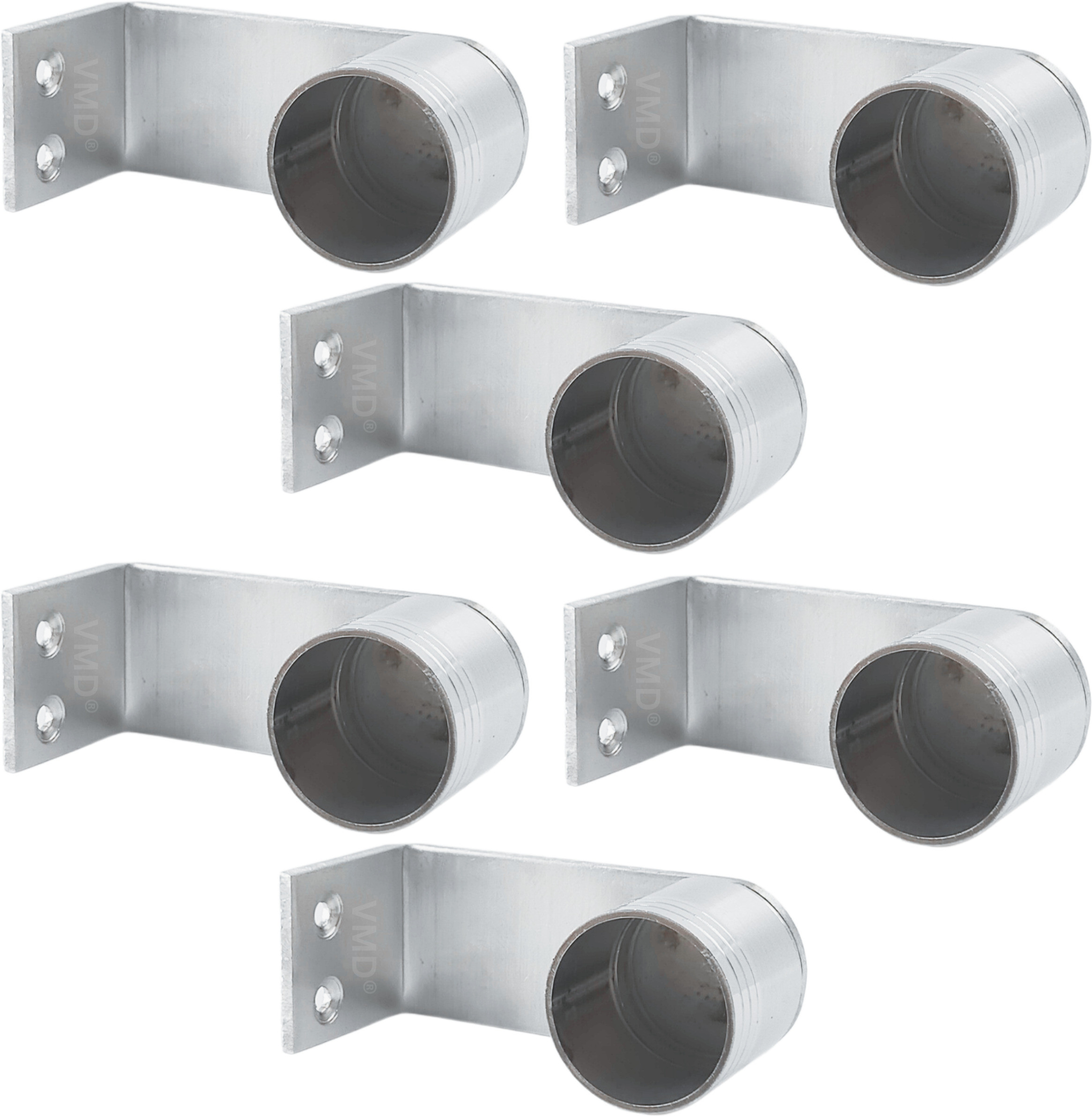 vmd S.S (3 mm) Heavy L Band Curtain rod Support, Rod Rail Bracket, Rod rail Brackets Patti support, (1 X 3 inch) (Pack of 6) Shelf Bracket image 1