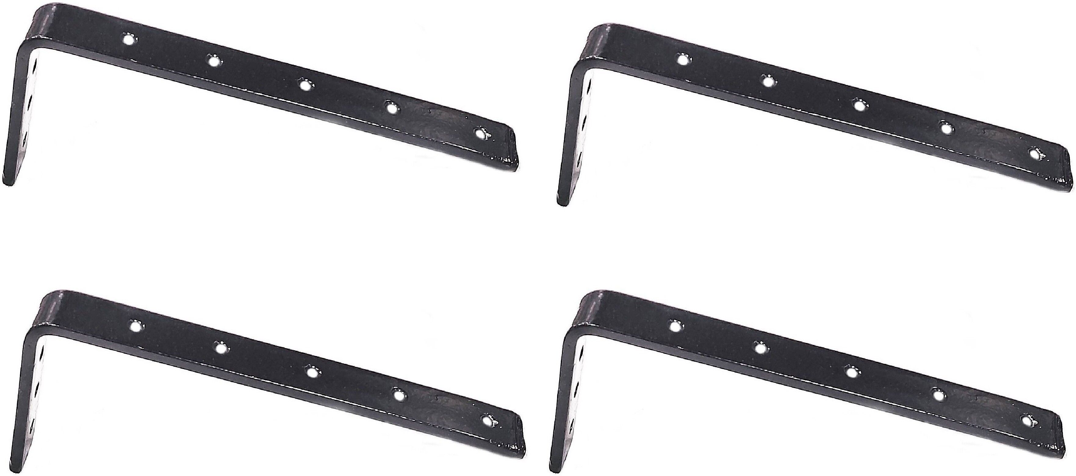 Heavy Duty L Brackets Wall Mounted Shelf Supports, Black, Size: 17 cm, 4 Pieces 17 Shelf Bracket-image-34