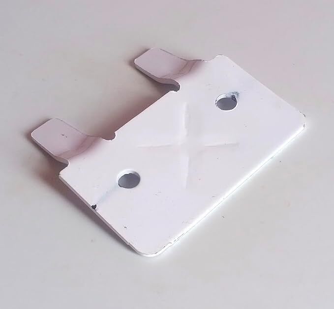 Heater Wall Hanging Bracket Geyser Clamp White Colour 2 Hole 10 Shelf Bracket-image-2